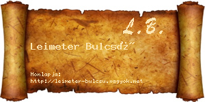 Leimeter Bulcsú névjegykártya